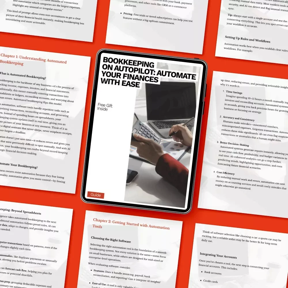 Bookkeeping on Autopilot: Automate Your Finances with Ease | How to Automate Your Bookkeeping Guide for Small Business, Freelancers & Solopreneurs