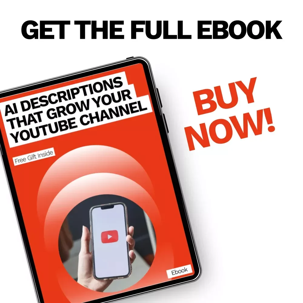 AI Descriptions That Grow Your YouTube Channel | Smart eBook Guide to AI for Writing YouTube Video Descriptions, YouTube SEO, Creator Growth & High-Converting Content