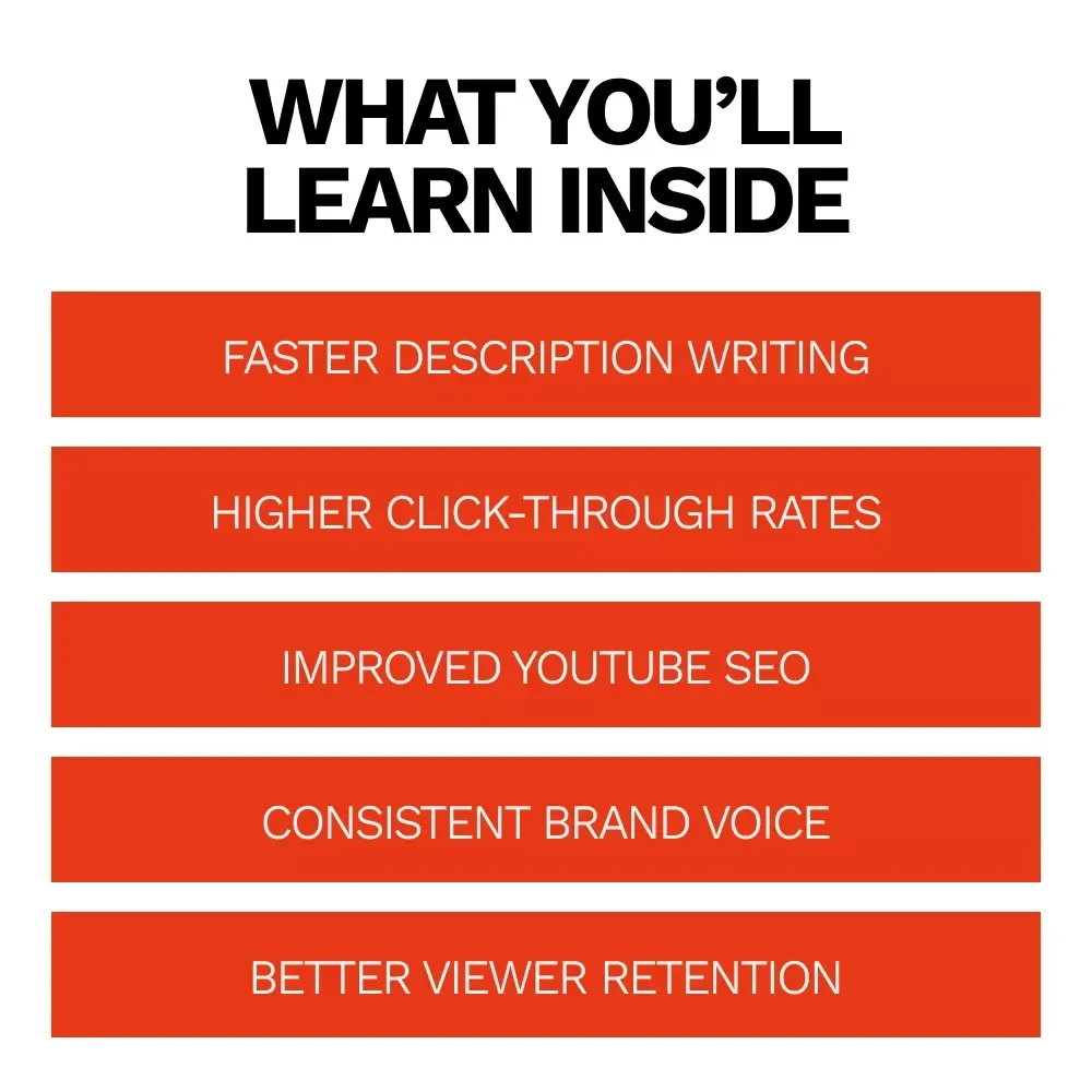AI Descriptions That Grow Your YouTube Channel | Smart eBook Guide to AI for Writing YouTube Video Descriptions, YouTube SEO, Creator Growth & High-Converting Content