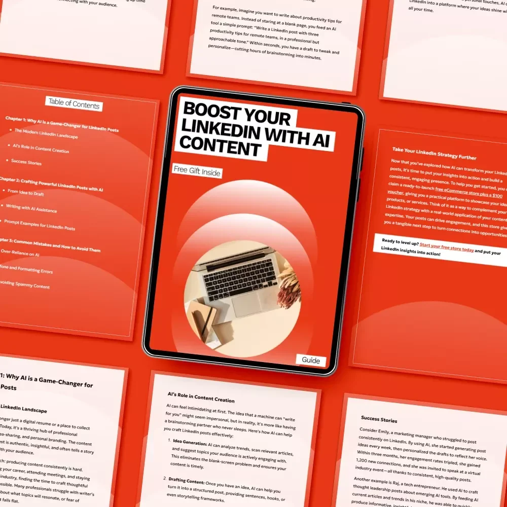 Boost Your LinkedIn with AI Content | Practical Guide to ai for writing linkedin posts, Personal Branding, Professional Growth, Digital Download