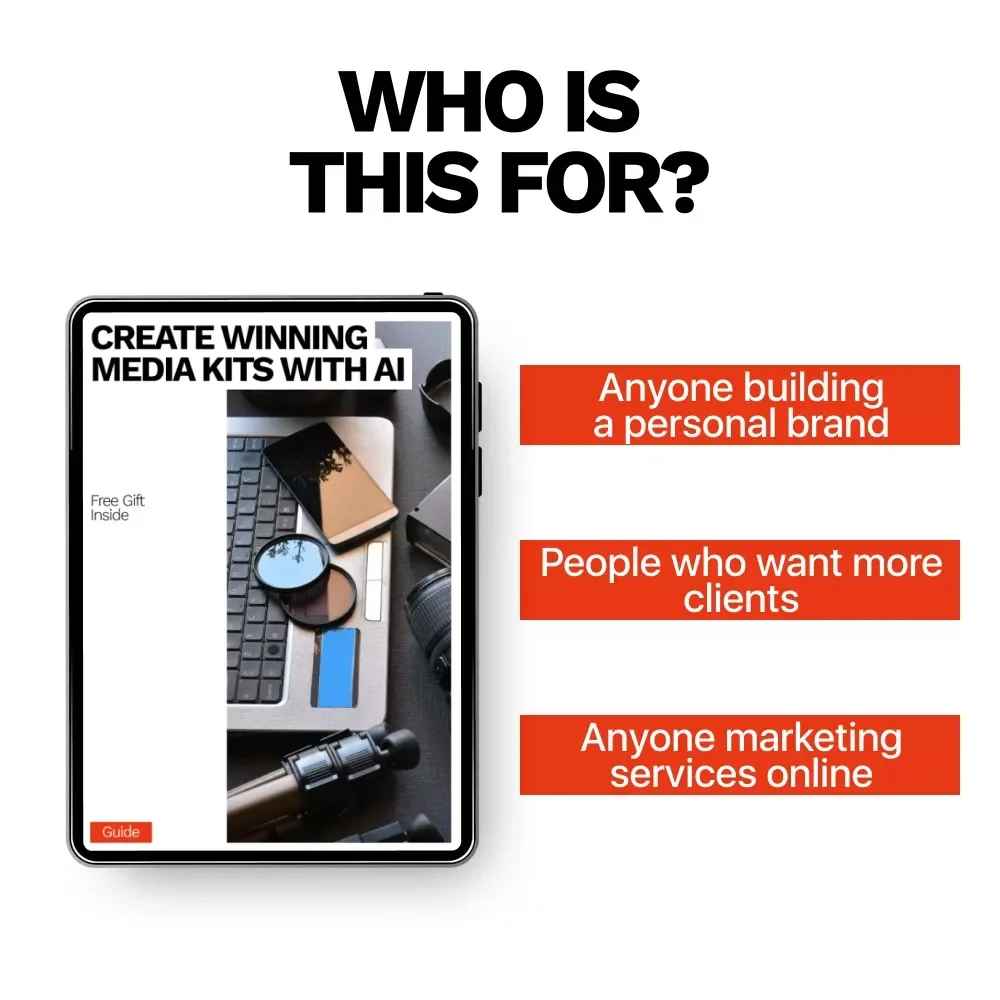 Create Winning Media Kits with AI | Digital Guide for ai for creating a media kit | Smart PR, Influencer & Freelancer Media Kit Blueprint