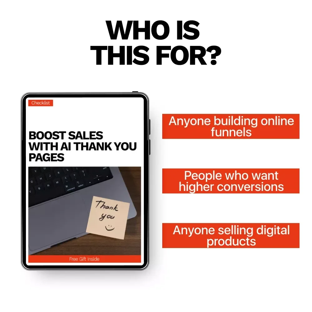 Boost Sales with AI Thank You Pages | Smart Checklist for ai for writing thank you page copy, Ecommerce Conversions & Post-Purchase Upsells