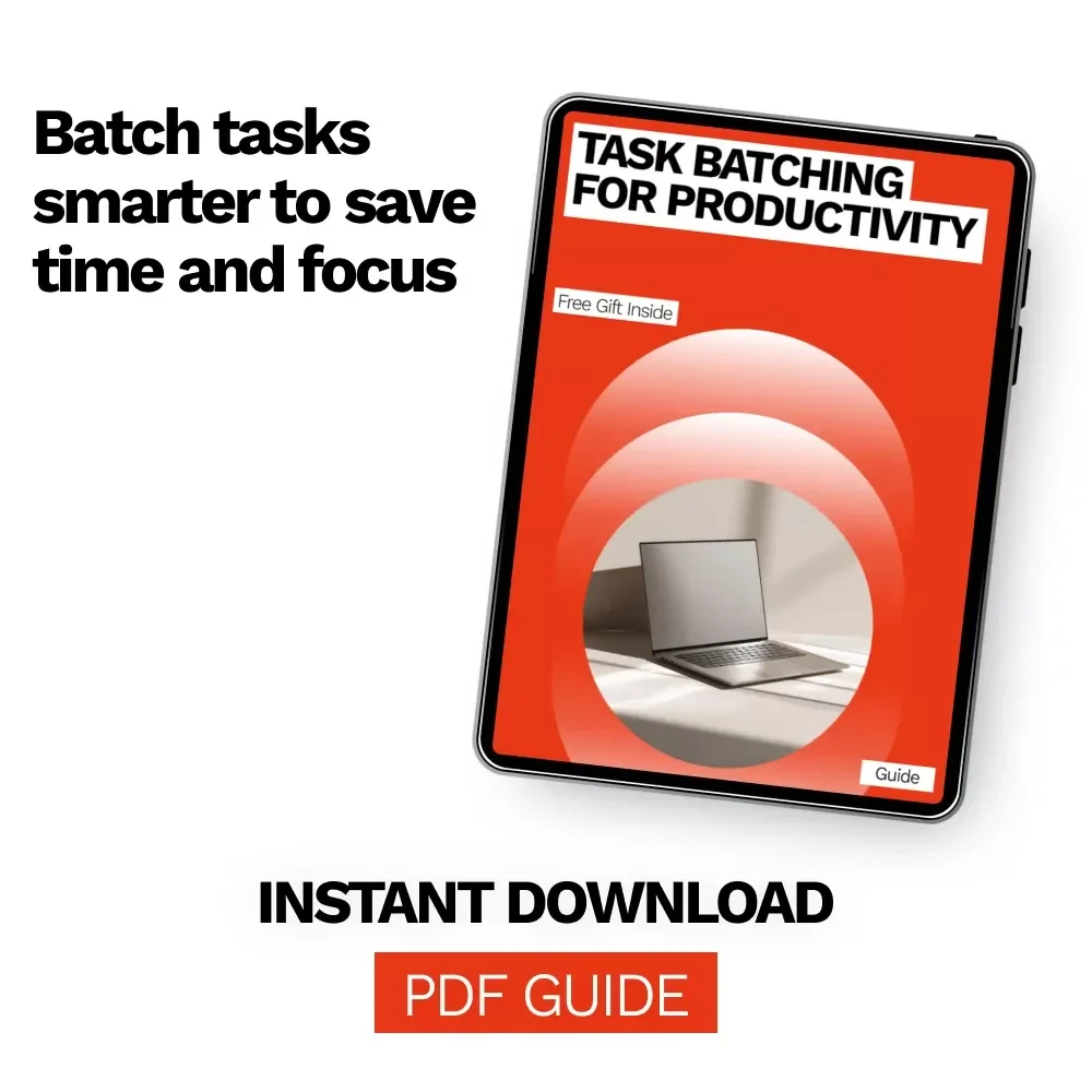 Task Batching for Productivity – Digital Guide to Focus, Time Blocking & Smarter Workflows | Printable eBook & Productivity Download