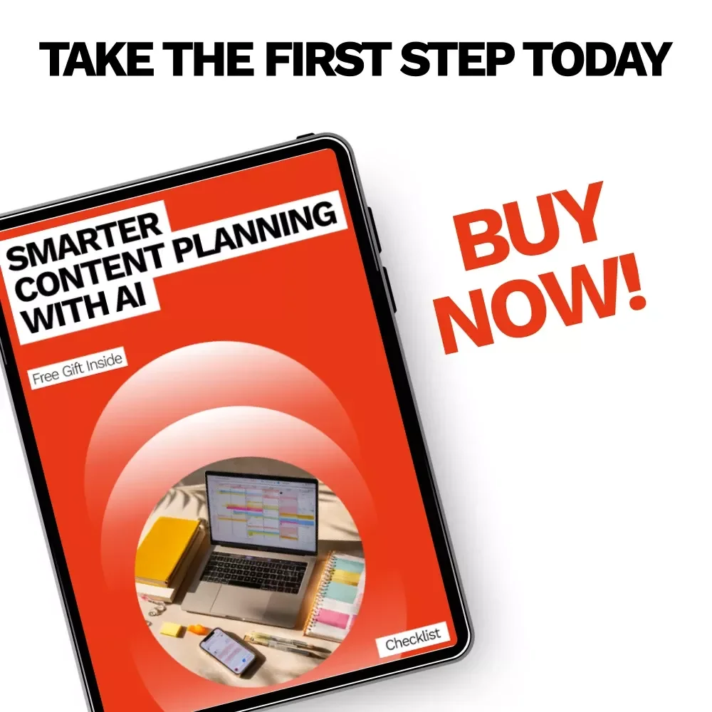 Smarter Content Planning with AI | Easy Checklist for ai for creating a content calendar | Digital Download