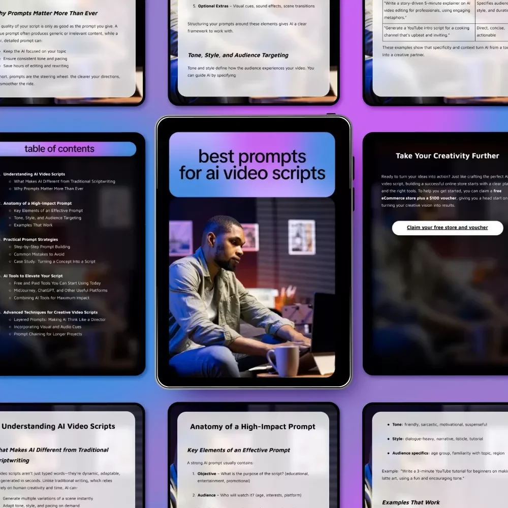 Best Prompts for AI Video Scripts – Ebook Guide for Creators, Marketers & Filmmakers Using the Best Prompts for AI Video Scripts