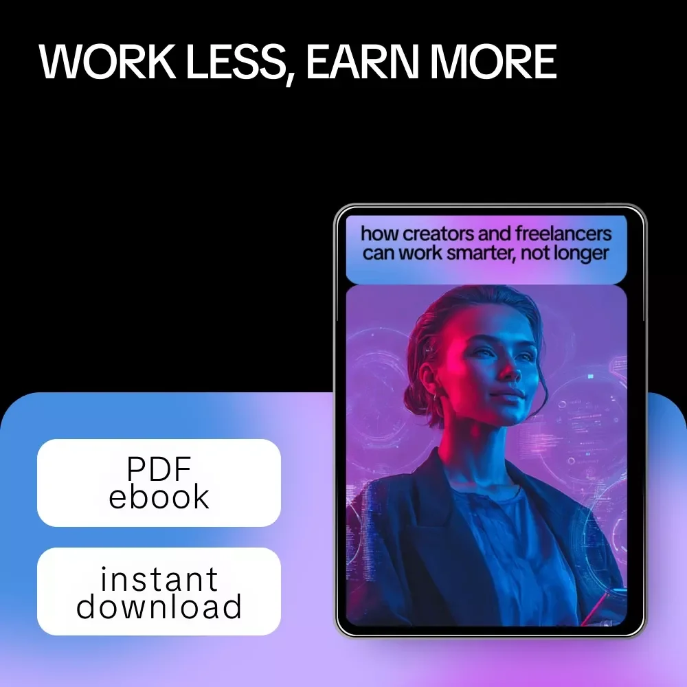 How Creators and Freelancers Can Work Smarter, Not Longer – AI Productivity eBook for Freelancers, Creators & Side-Hustlers | Work Fewer Hours for the Same Income | ai to work fewer hours for the same income Guide