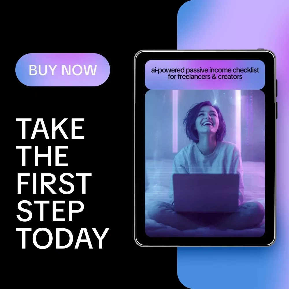 AI-Powered Passive Income Checklist for Freelancers | AI for Passive Income Ideas for Freelancers, Digital Download Checklist