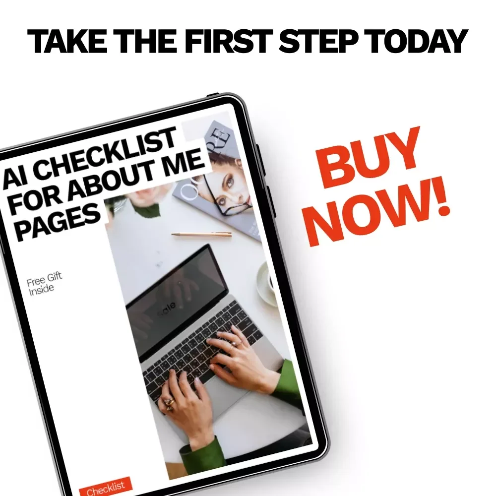 AI Checklist for About Me Pages | Smart Personal Bio Guide Using ai for creating an about me page | Digital Download