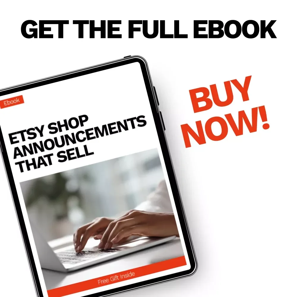 Etsy Shop Announcements That Sell – Practical eBook with Proven Strategies and etsy shop announcement examples for More Clicks, Trust, and Sales