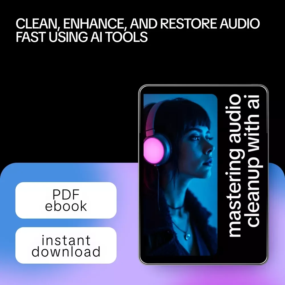 Mastering Audio Cleanup with AI – Ebook Guide to Smart, Simple Ways to Clean Audio Using AI for Podcasts, Voice & Music