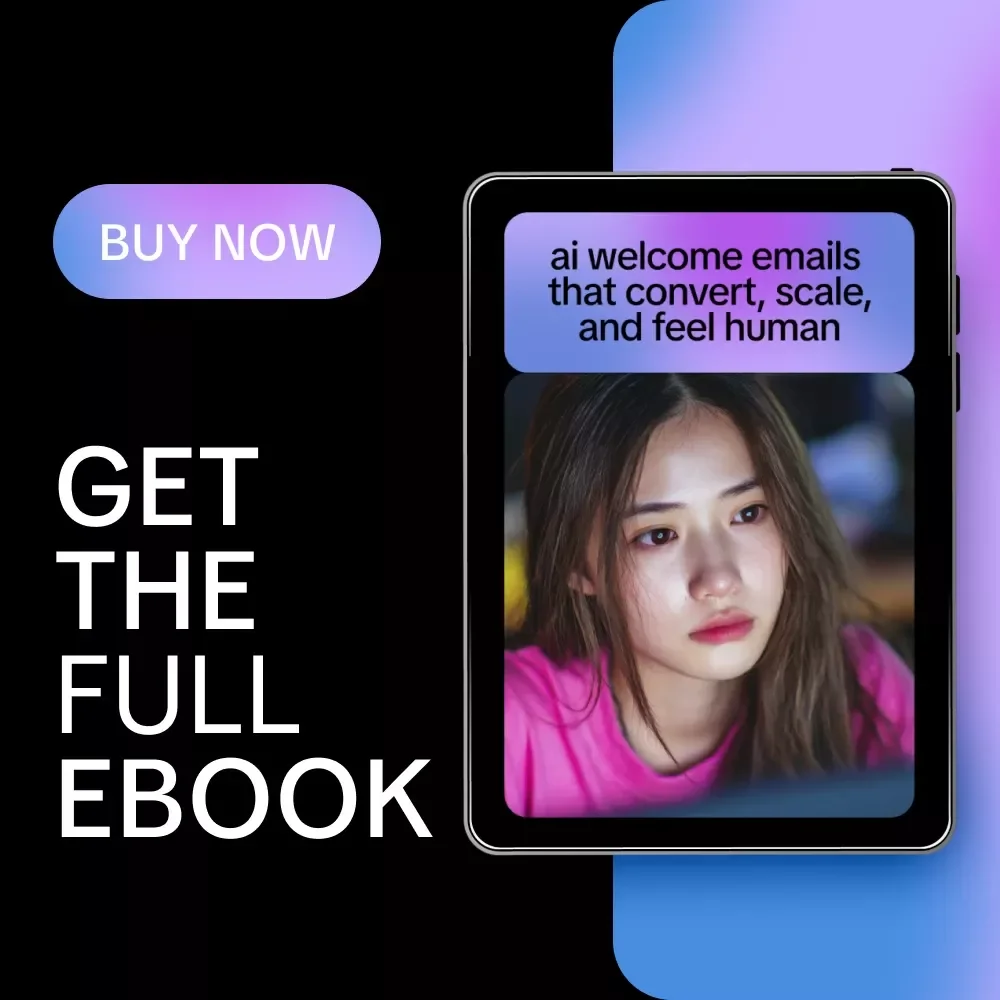 AI Welcome Emails That Convert, Scale, And Feel Human | eBook Guide for ai for writing email welcome sequences, High-Converting Welcome Series, Email Automation Copy