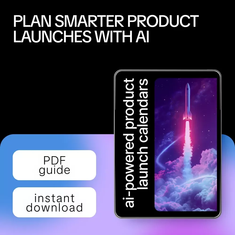 AI-Powered Product Launch Calendars | Smart Guide for Using ai to plan a product launch calendar | Digital Download for Founders & Marketers