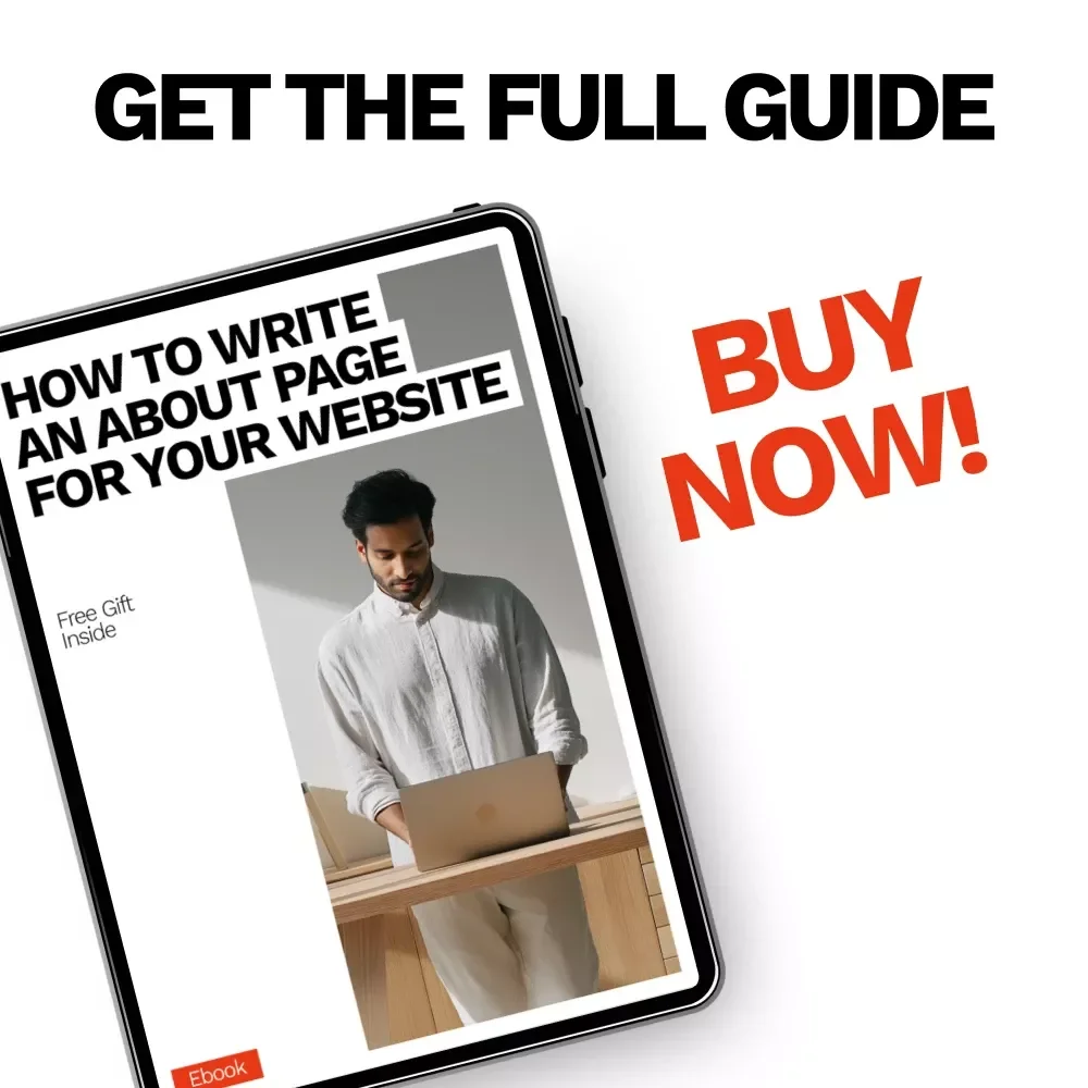 How to Write an About Page for Your Website – Website Copywriting Guide, About Us Page Template, Small Business Branding eBook