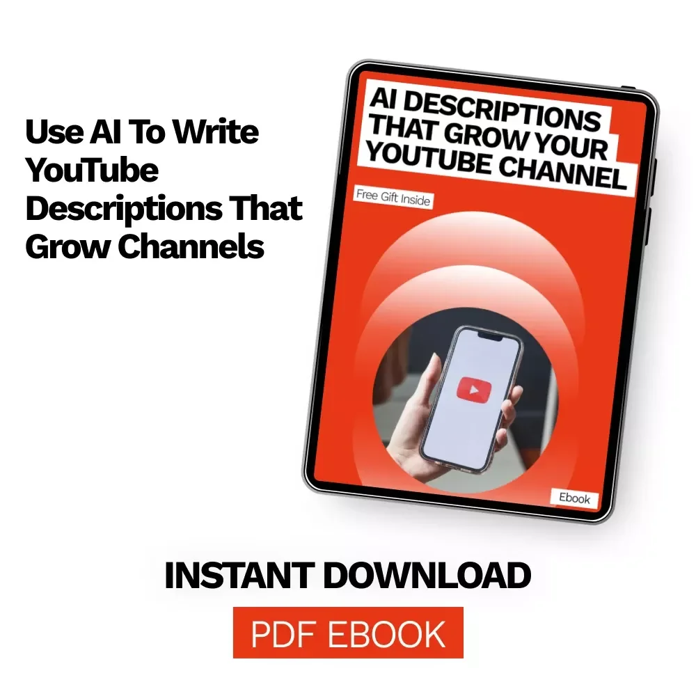 AI Descriptions That Grow Your YouTube Channel | Smart eBook Guide to AI for Writing YouTube Video Descriptions, YouTube SEO, Creator Growth & High-Converting Content