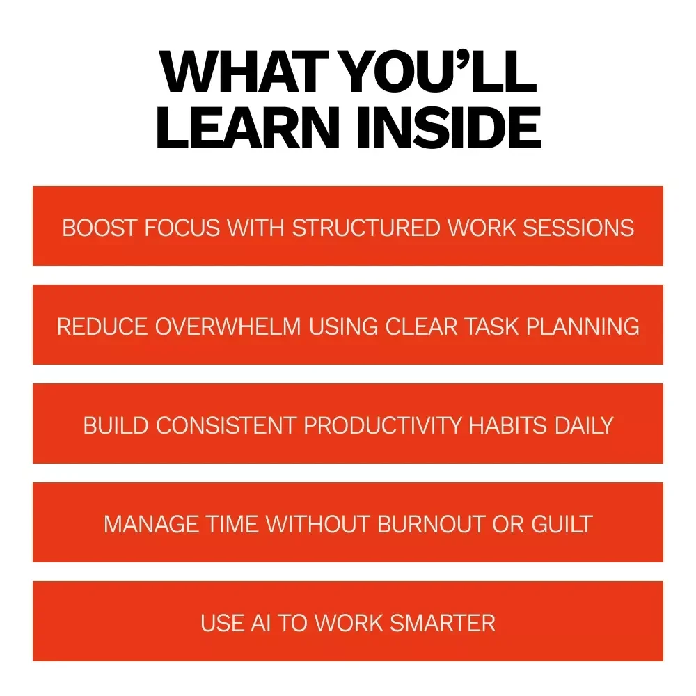 Pomodoro Solopreneur’s Techique | Productivity Checklist for Focused Work, Time Management & Pomodoro Technique for Solopreneurs