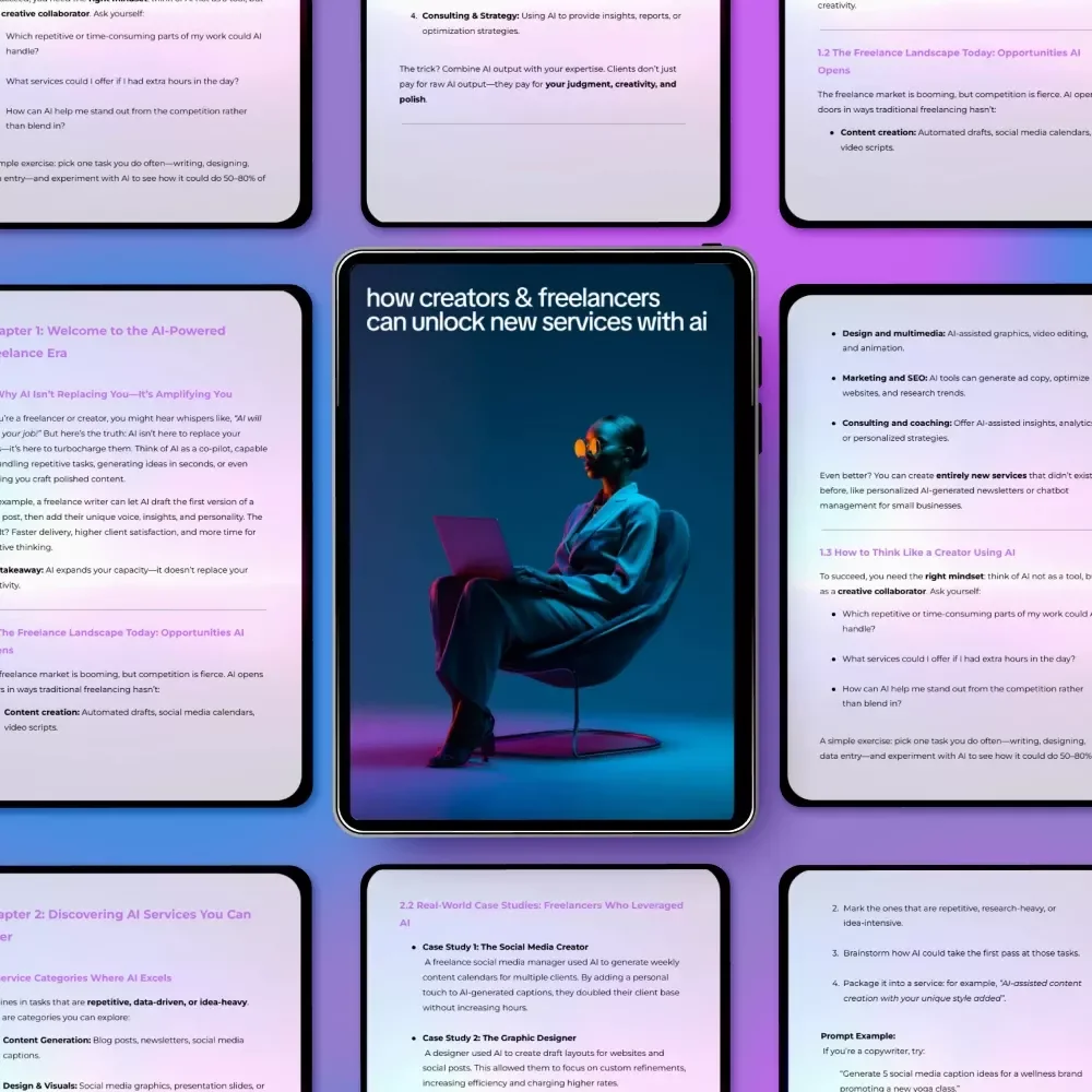 How Creators & Freelancers Can Unlock New Services with AI | AI to Offer New Services with AI Assistance | Freelance Digital Guide for Creators, Service Providers & Online Entrepreneurs