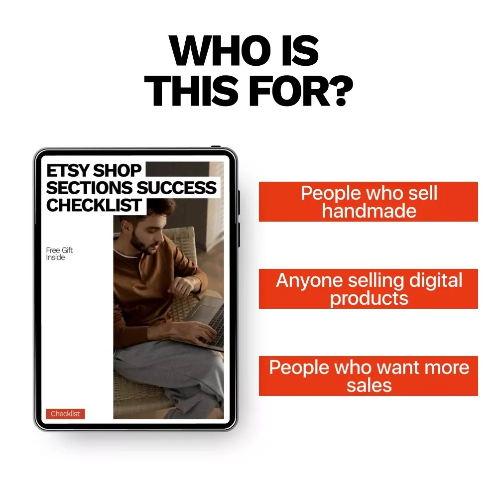 Etsy Shop Sections Success Checklist | Etsy Shop Sections Best Practices Guide for Organized, High-Converting Etsy Shops