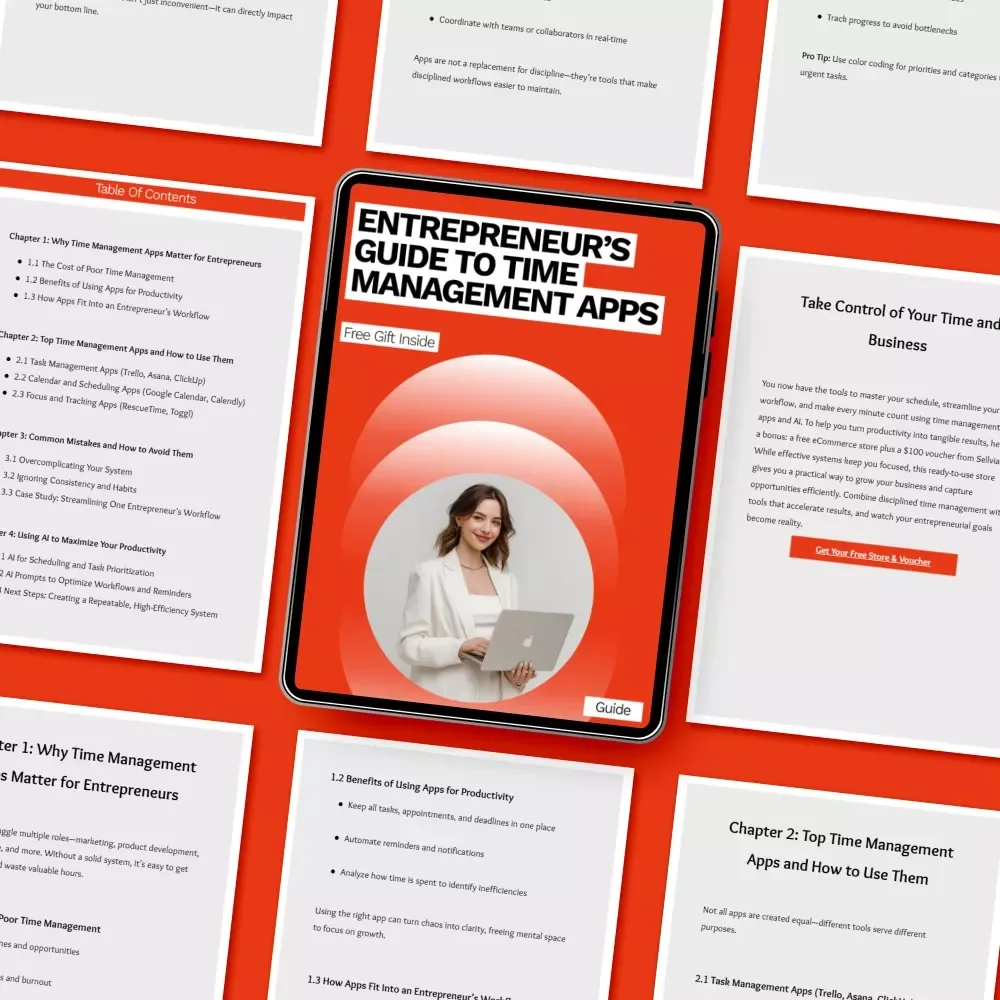 Entrepreneur’s Guide to Time Management Apps | Productivity Guide for Busy Founders, Digital Download, Time Management Apps for Entrepreneurs