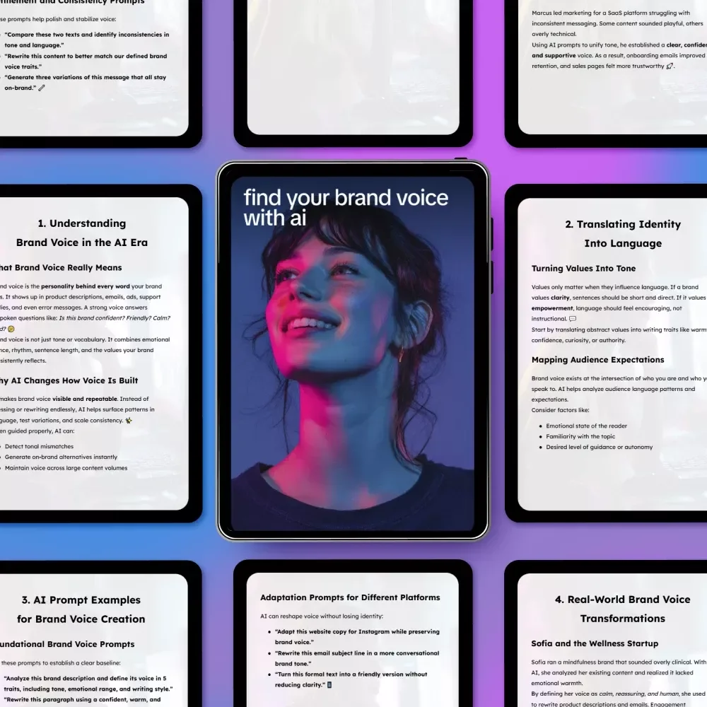 Find Your Brand Voice With AI – Digital Guide for Creators, Founders & Marketers Using ai to find your brand voice