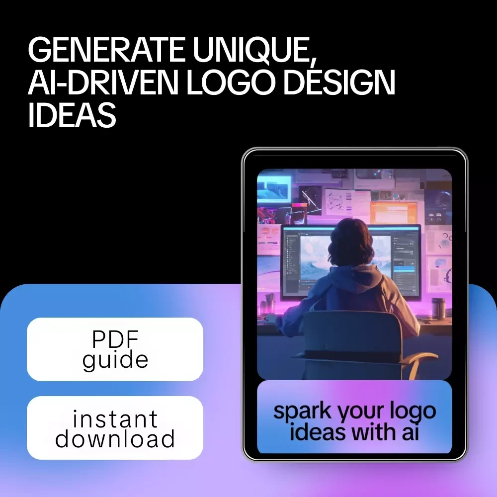 Spark Your Logo Ideas with AI: Digital Guide for Logo Design, AI Tools, Creative Branding eBook, AI Logo Checklist