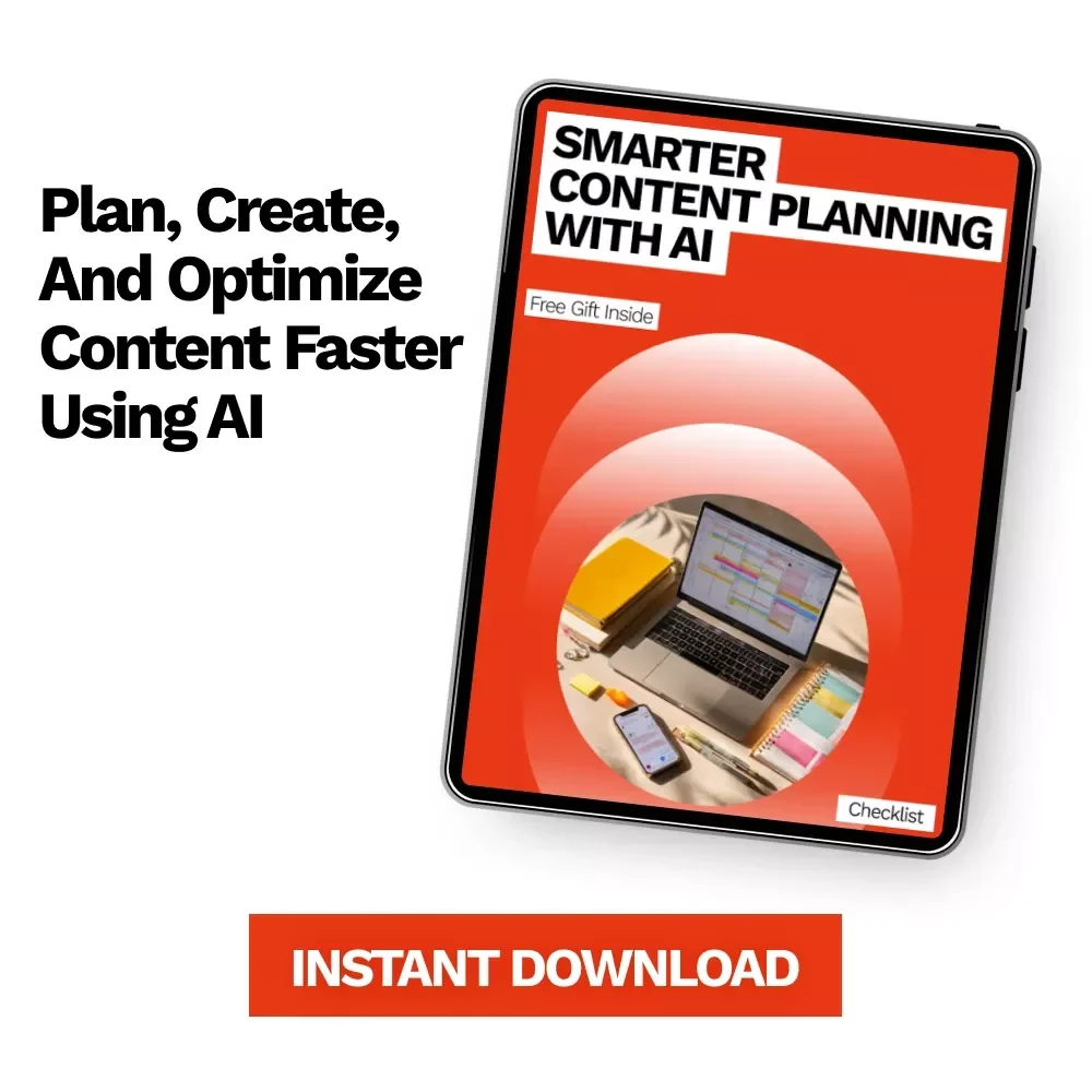 Smarter Content Planning with AI | Easy Checklist for ai for creating a content calendar | Digital Download