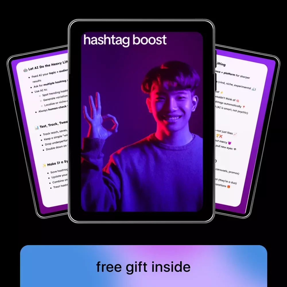 Hashtag Boost – AI Hashtag Generator Checklist for Better Reach on Instagram, TikTok & X