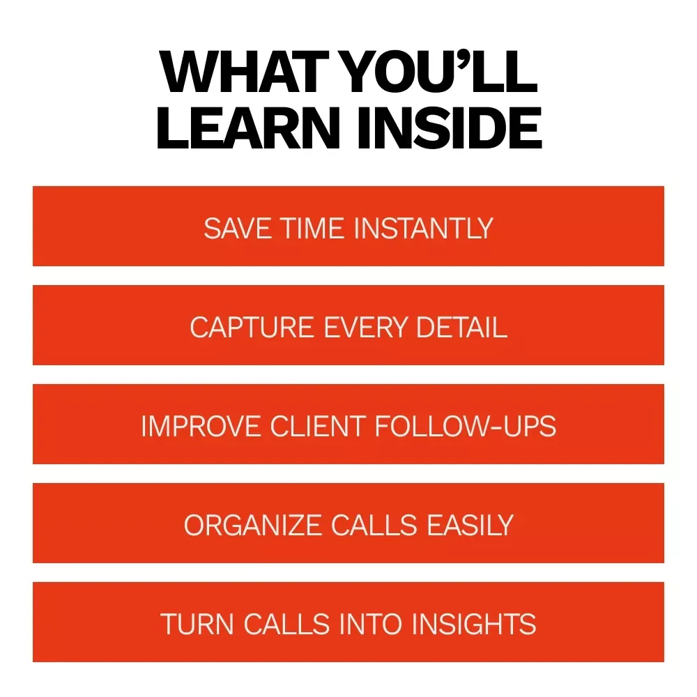 AI-Powered Call Notes Made Easy | Smart Checklist for ai for transcribing client calls, Client Call Transcription & Actionable Insights