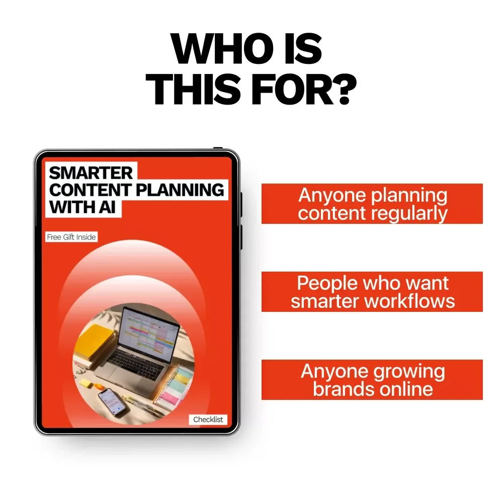 Smarter Content Planning with AI | Easy Checklist for ai for creating a content calendar | Digital Download