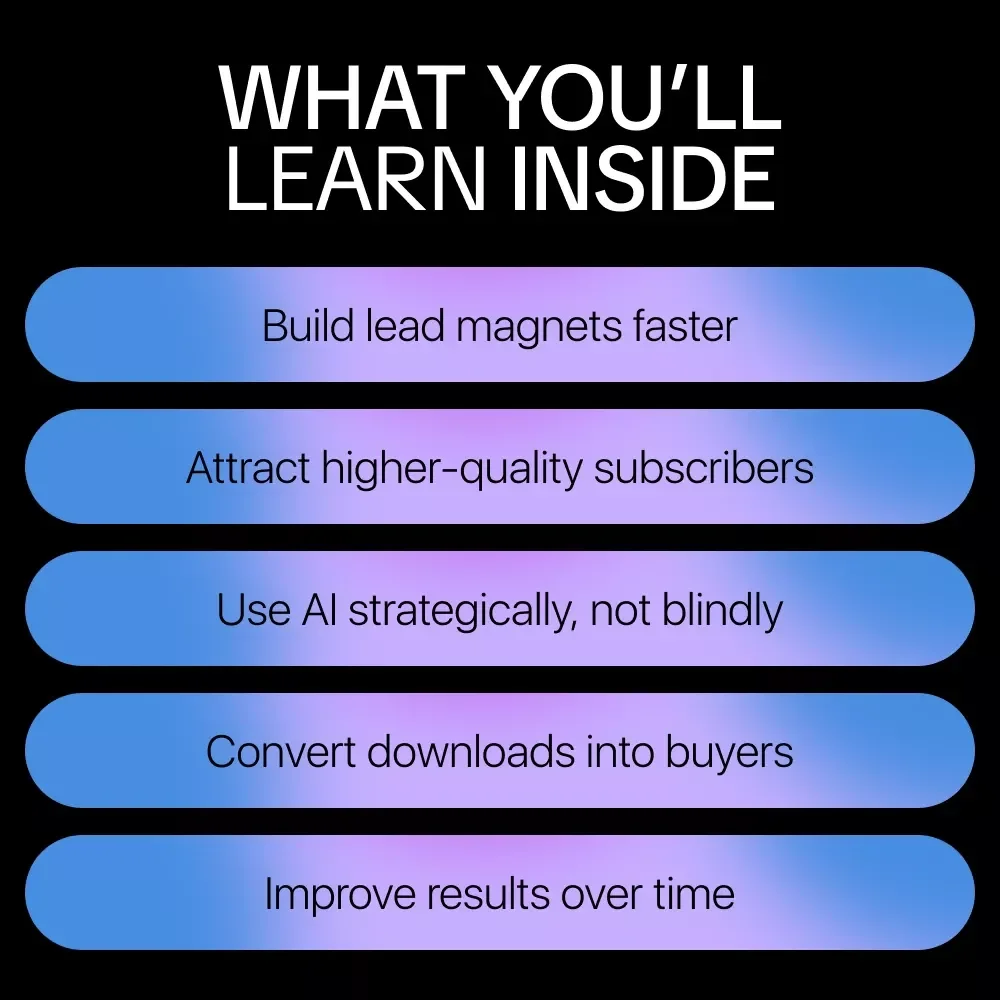 AI-Powered Lead Magnets That Convert | Ebook on ai for creating lead magnets, High-Converting Checklists, Guides & Prompts for Email List Growth