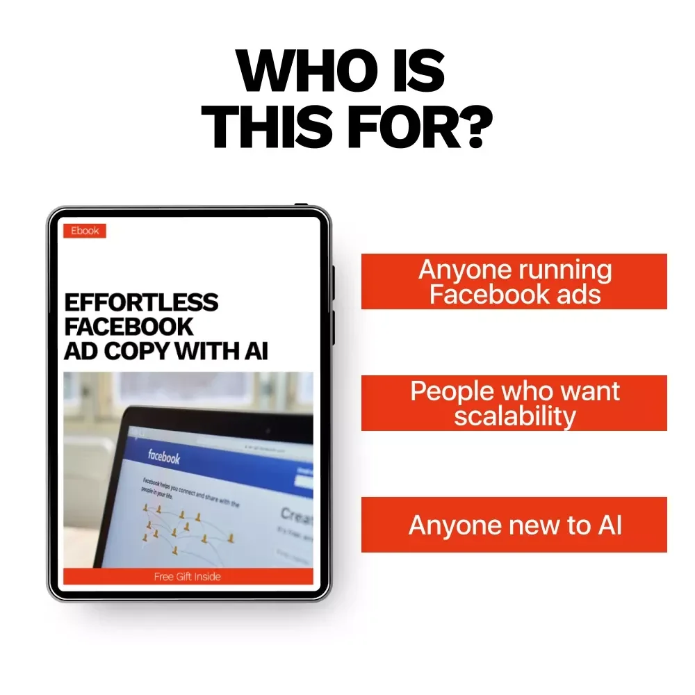 Effortless Facebook Ad Copy With AI – Smart Ebook Guide to ai for creating facebook ad copy, High-Converting Ads, Digital Marketing Download