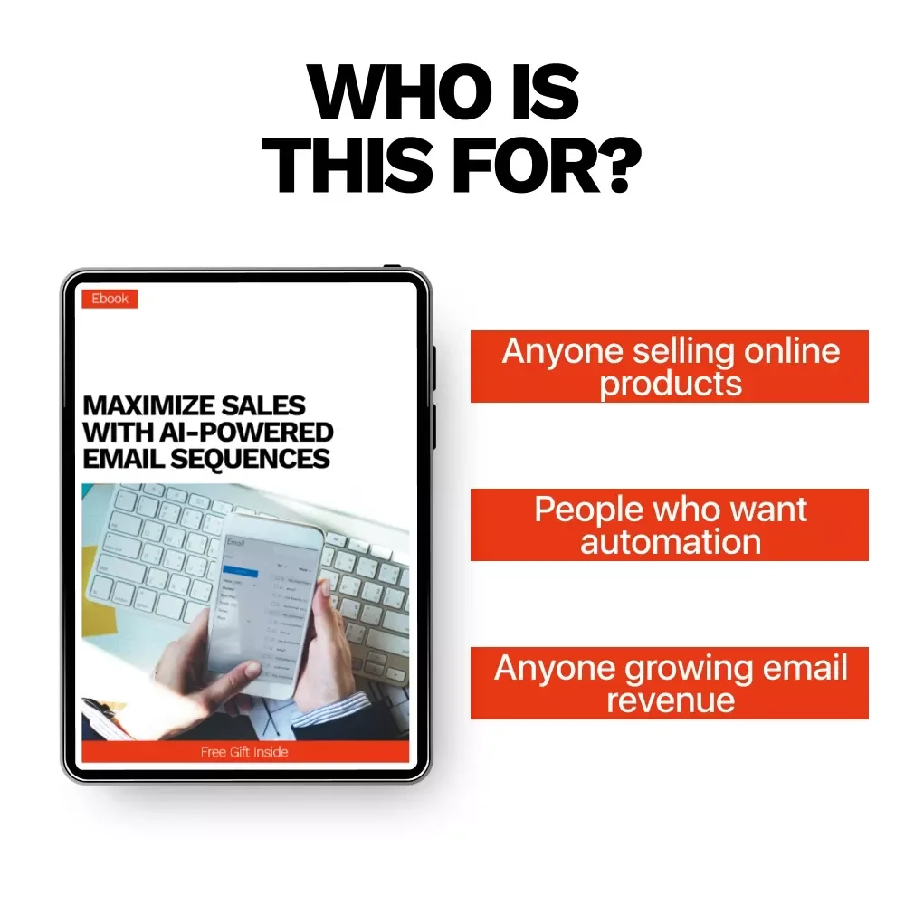 Maximize Sales with AI-Powered Email Sequences – Ebook Guide to ai for generating upsell email sequences for Online Businesses & Marketers