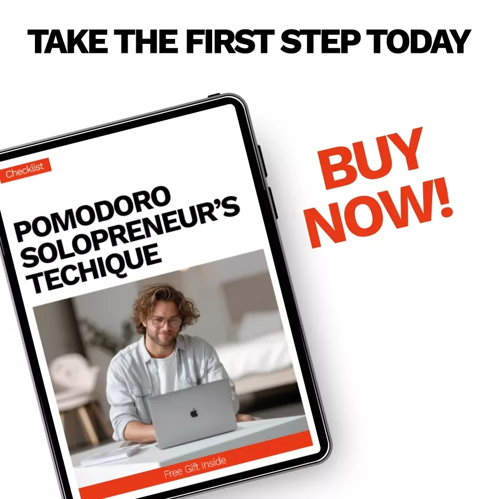 Pomodoro Solopreneur’s Techique | Productivity Checklist for Focused Work, Time Management & Pomodoro Technique for Solopreneurs