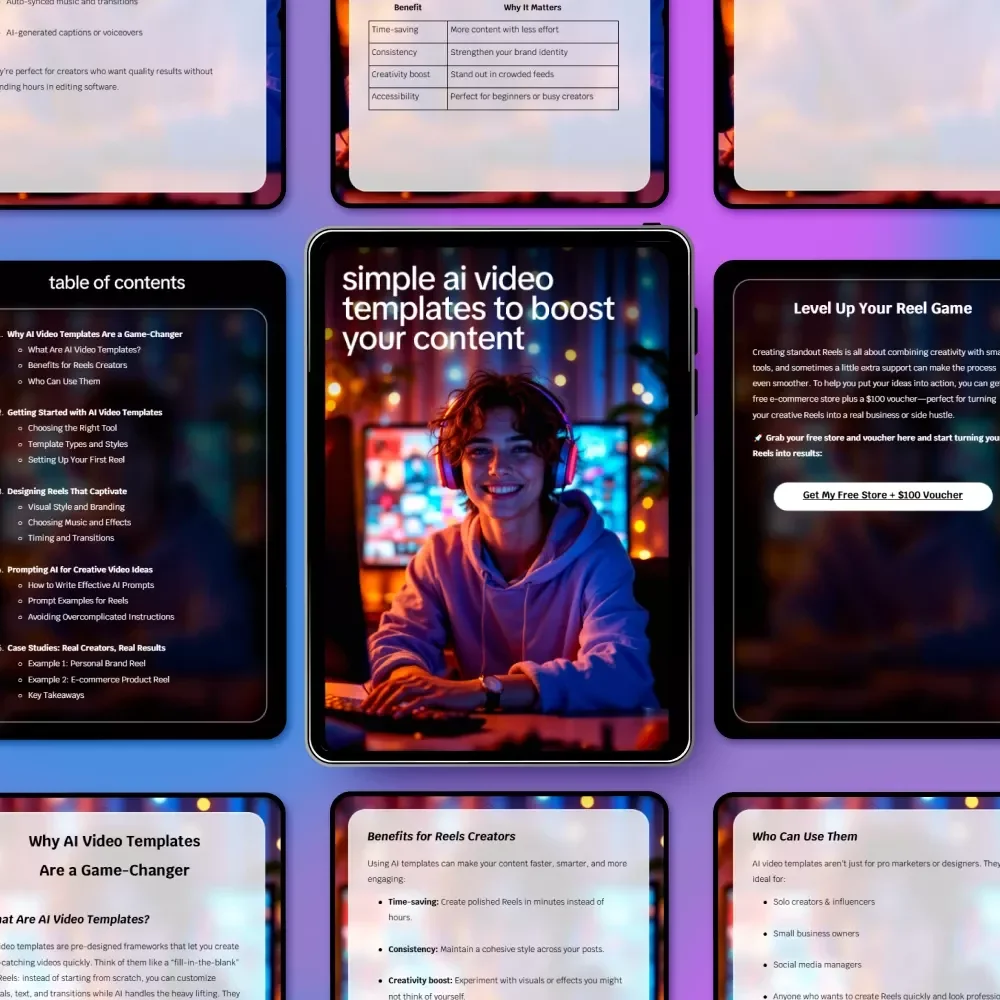 Simple AI Video Templates to Boost Your Content | Ebook for Reels Creators Using Simple AI Video Templates for Reels
