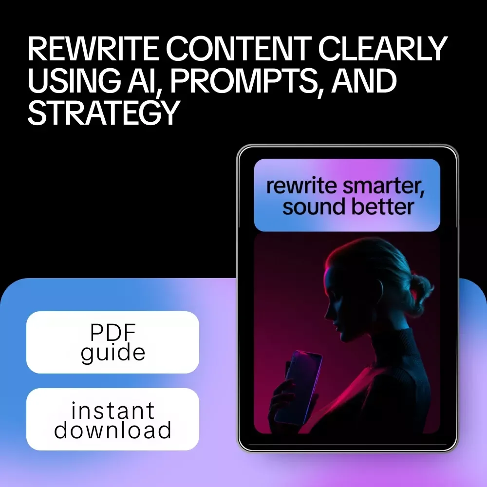 Rewrite Smarter, Sound Better – AI Paraphrase Tool Guide for Content Rewriting, Prompt Examples, SEO-Friendly Writing & Clear Human-Sounding Copy