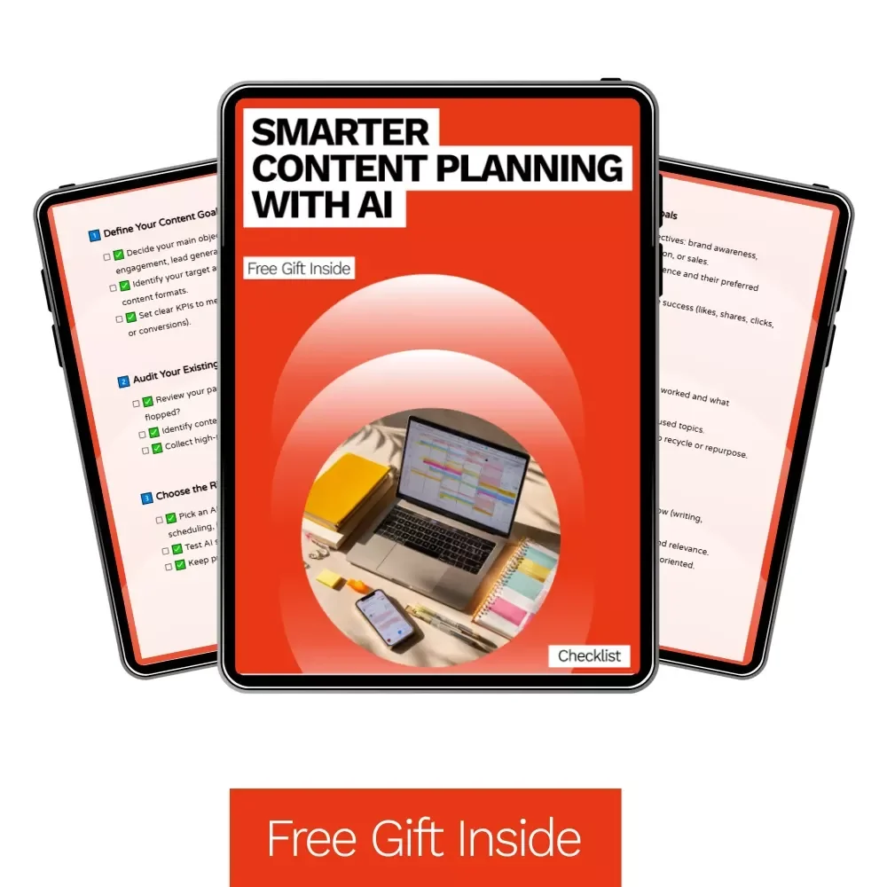 Smarter Content Planning with AI | Easy Checklist for ai for creating a content calendar | Digital Download
