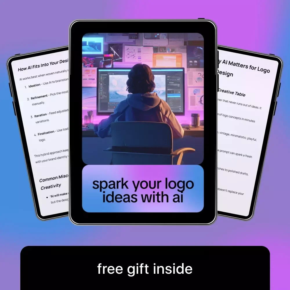 Spark Your Logo Ideas with AI: Digital Guide for Logo Design, AI Tools, Creative Branding eBook, AI Logo Checklist