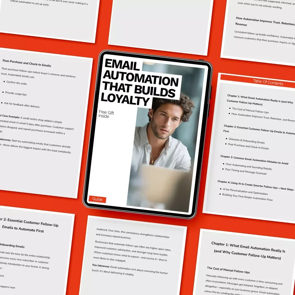Email Automation That Builds Loyalty – Email Marketing Guide for Small Business, Customer Follow-Up Emails, AI Email Automation eBook, Digital Download