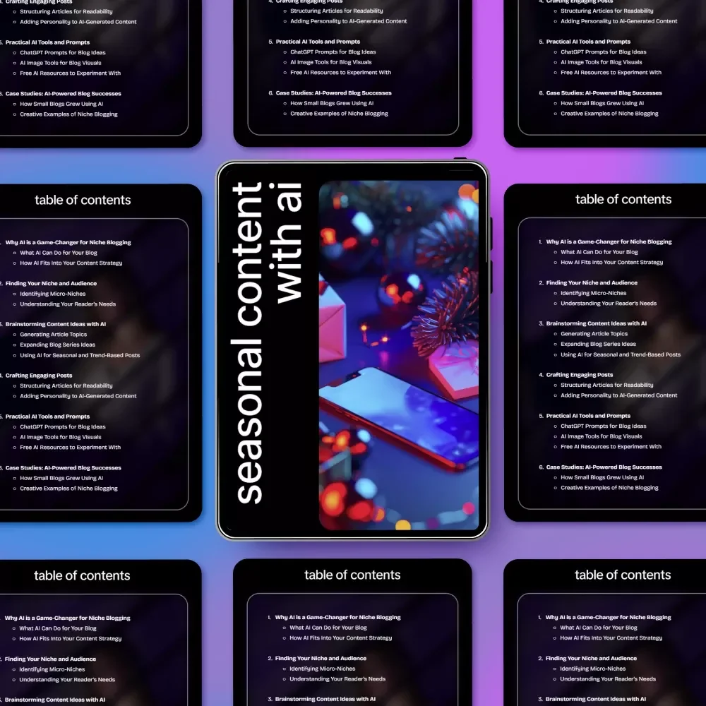 Seasonal Content With AI – eBook for Smart Planning & ai for seasonal content ideas, Content Calendars & Prompt Frameworks