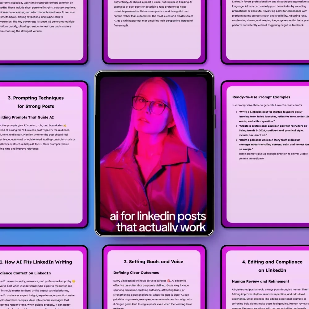 AI for LinkedIn Posts That Actually Work – Expert eBook for Crafting Engaging AI for LinkedIn Posts