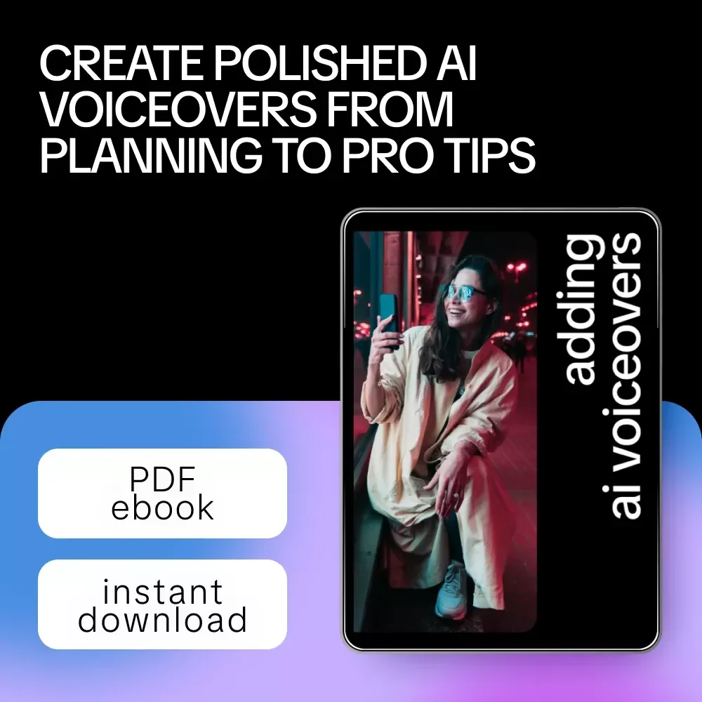 Adding AI Voiceovers – A Practical eBook Guide on how to add voiceovers using ai tools for Creators, Marketers & Educators