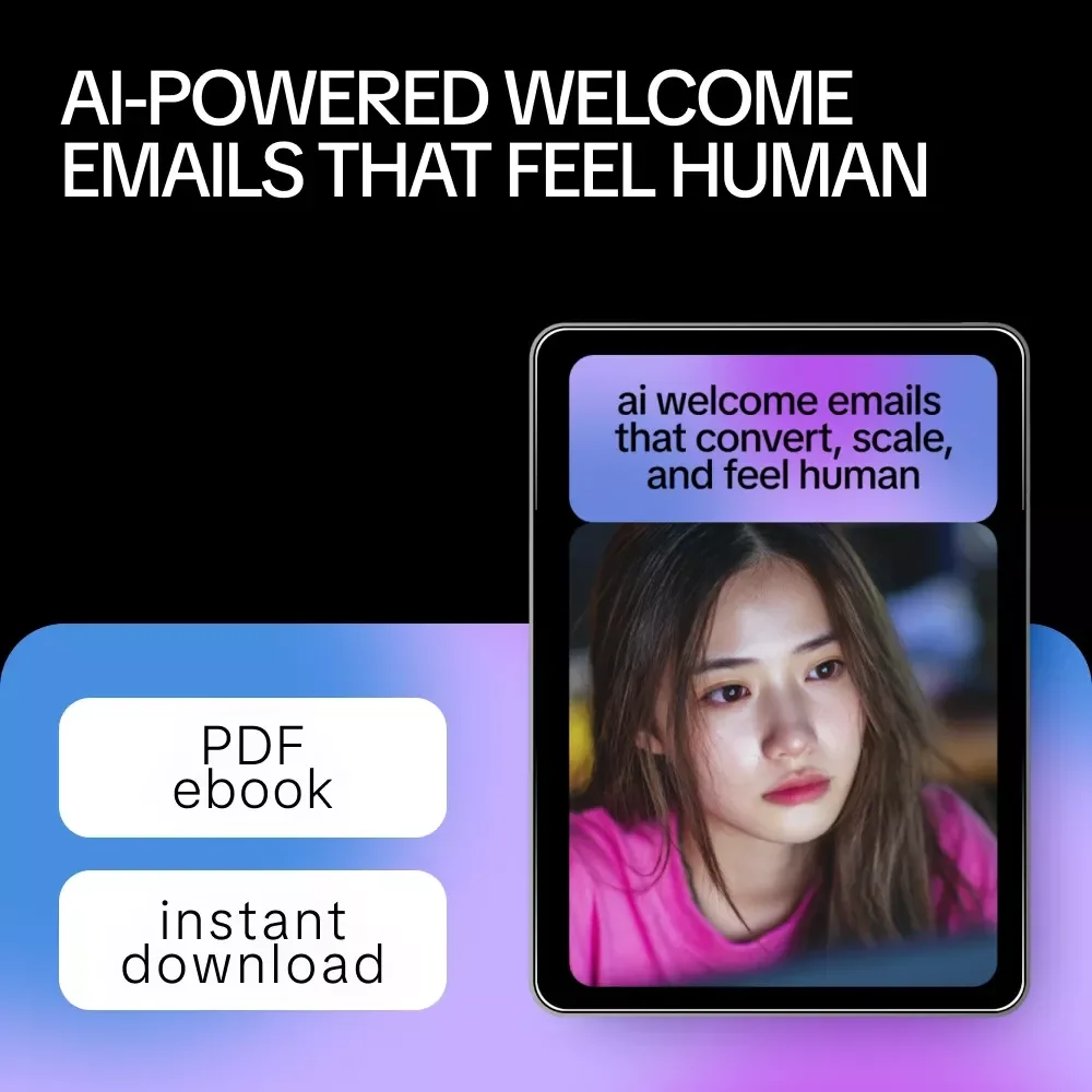 AI Welcome Emails That Convert, Scale, And Feel Human | eBook Guide for ai for writing email welcome sequences, High-Converting Welcome Series, Email Automation Copy
