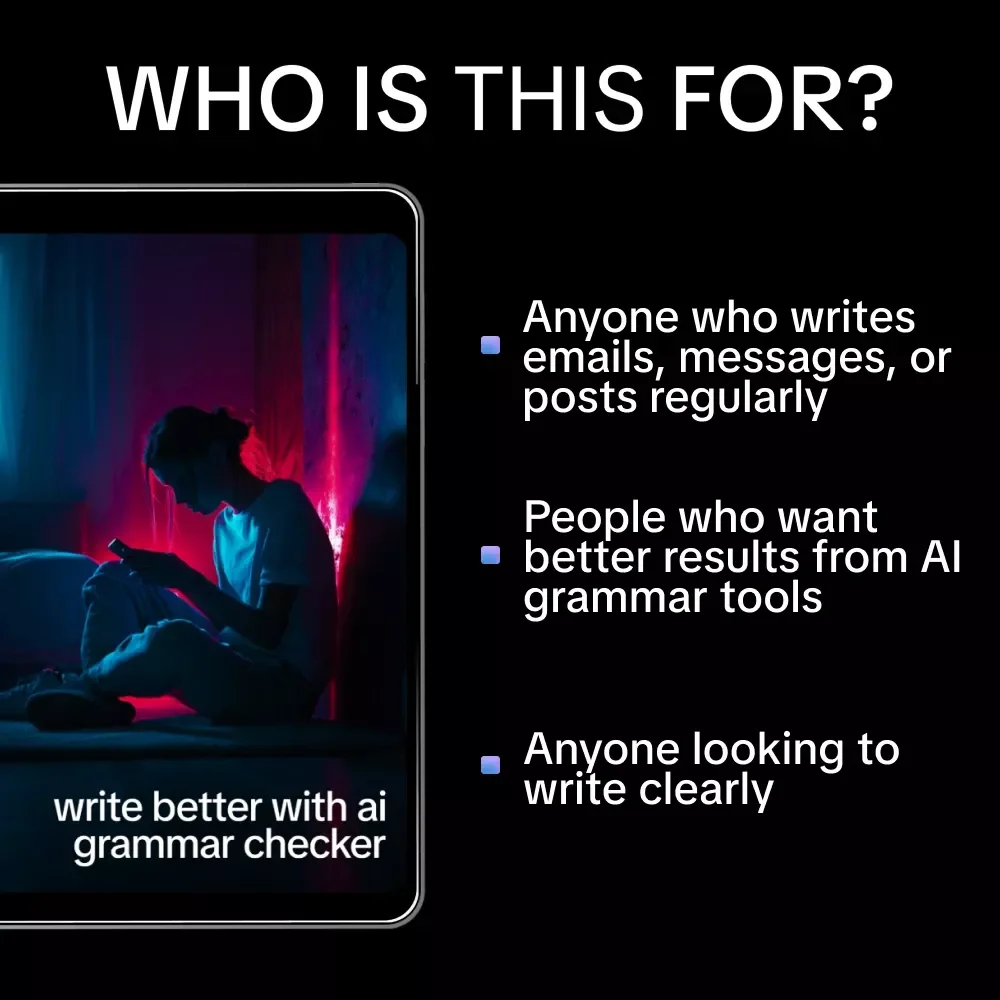 Write Better With AI Grammar Checker – AI Writing Guide, Grammar Checker eBook, Editing Prompts & Digital Download for Clear, Confident Writing