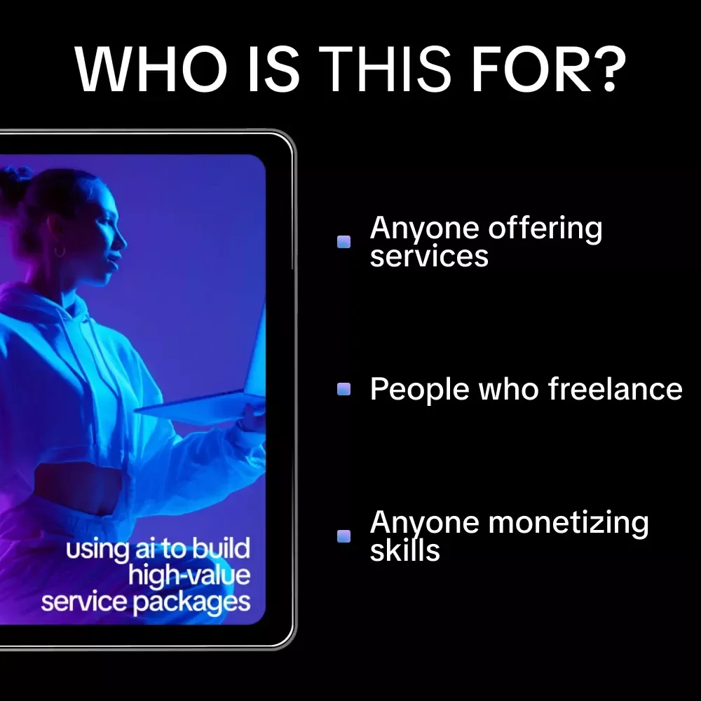 Using AI to Build High-Value Service Packages | Premium Digital eBook for Freelancers & Coaches | AI for Creating Premium Service Packages Guide | Service Packaging & Pricing Strategy Download