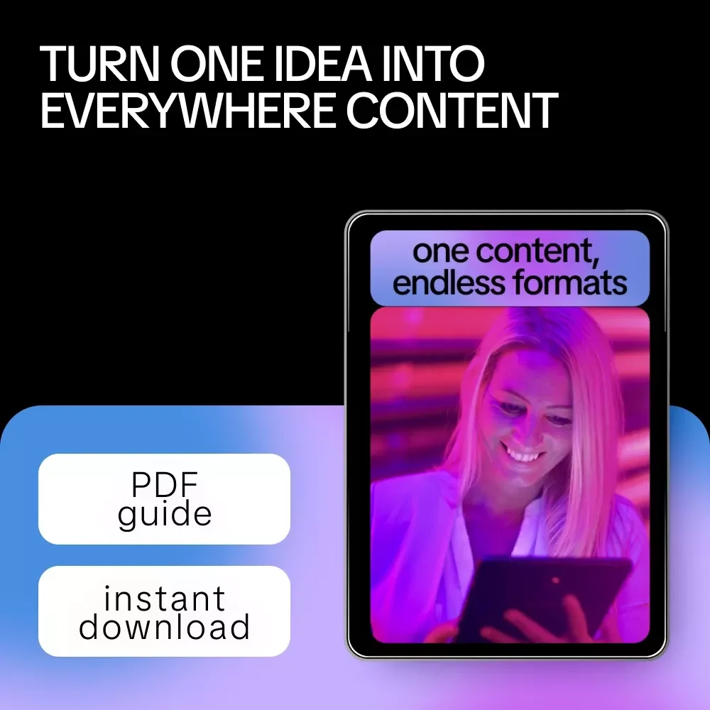One Content, Endless Formats – AI for Repurposing One Piece of Content Guide for Creators, Coaches & Small Businesses