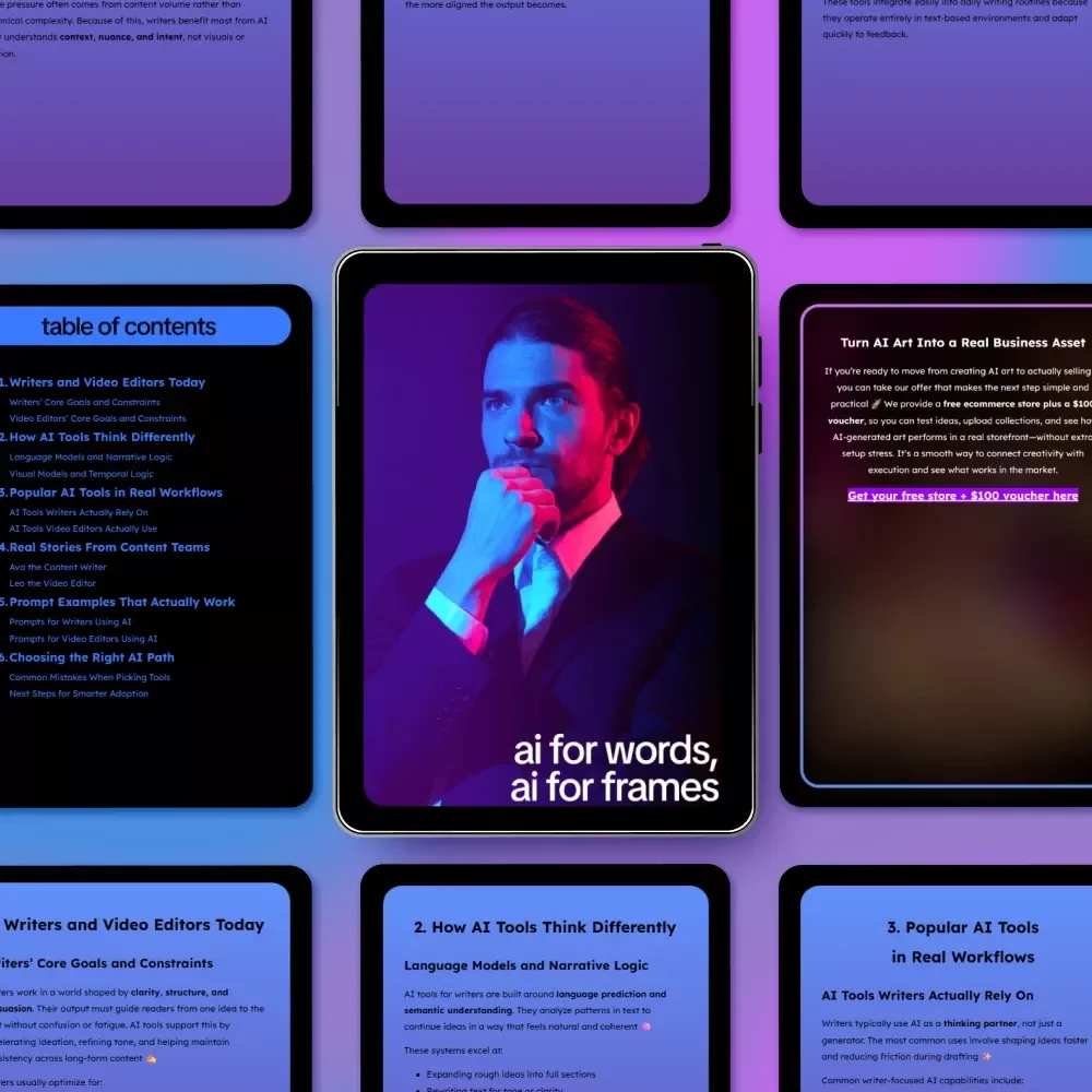 AI for Words, AI for Frames: A Complete Guide to AI Tools for Writers and Video Editors