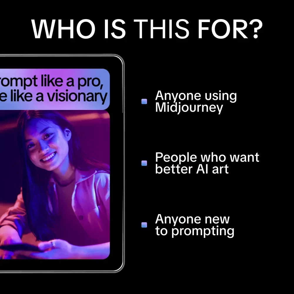 Prompt Like a Pro, See Like a Visionary – Midjourney Prompt Guide for Creators | Learn how to write a good midjourney prompt