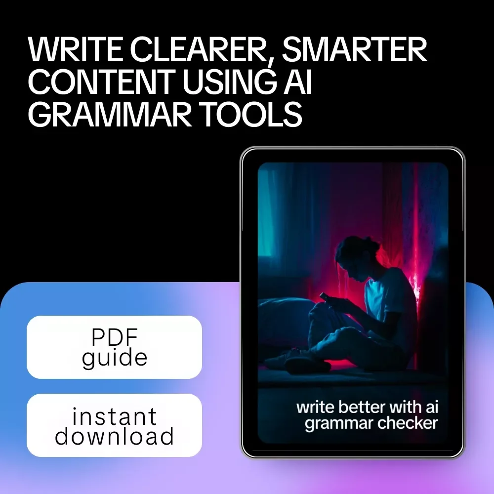 Write Better With AI Grammar Checker – AI Writing Guide, Grammar Checker eBook, Editing Prompts & Digital Download for Clear, Confident Writing