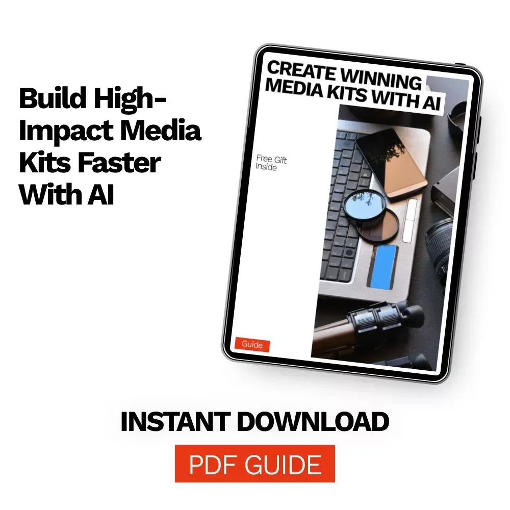 Create Winning Media Kits with AI | Digital Guide for ai for creating a media kit | Smart PR, Influencer & Freelancer Media Kit Blueprint