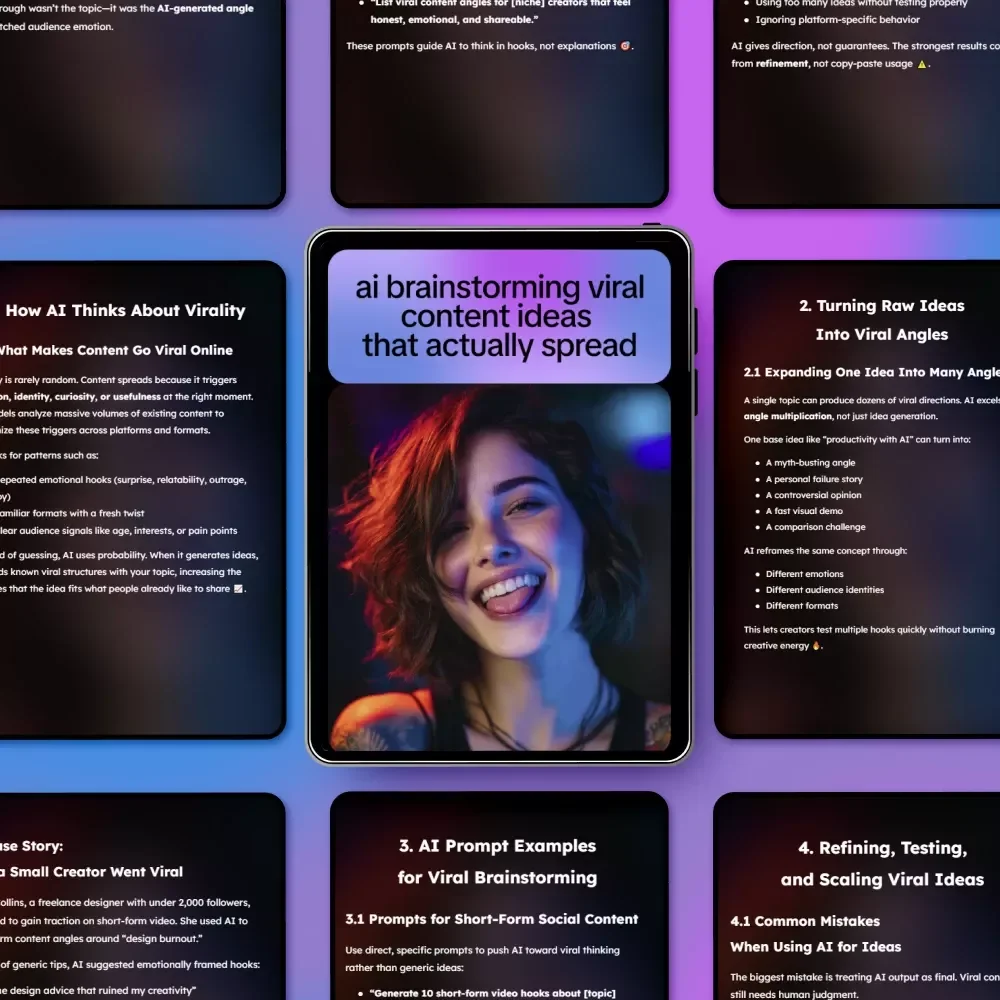 AI Brainstorming Viral Content Ideas That Actually Spread – Digital Guide Using ai to brainstorm viral content ideas for Creators & Marketers