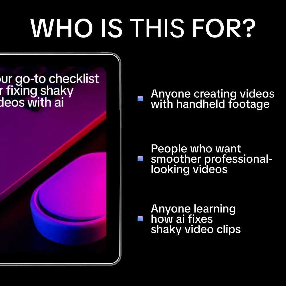 Your Go-To Checklist for Fixing Shaky Videos with AI – Step-by-Step Digital Checklist for Creators, Editors & Beginners | Learn how ai fixes shaky video clips